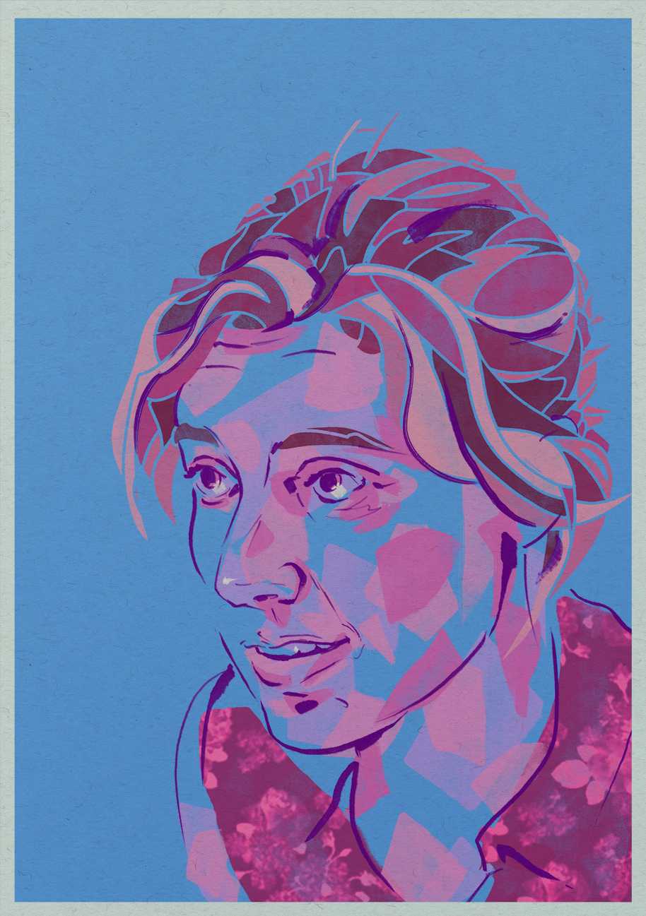 Portrait illustration, Greta Gerwig as Frances Ha