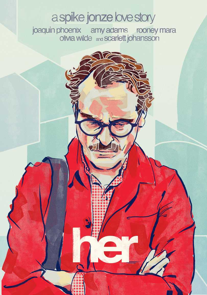 Poster design, Her, Joaquin Phoenix